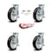 Service Caster 8 Inch Rubber on Aluminum Caster Set with Roller Bearings 4 Brake 2 Swivel Lock SCC-30CS820-RAR-TLB-BSL-2-TLB-2 - alternate 7